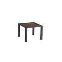 Square Metal Outdoor Side Table - Brown And Black