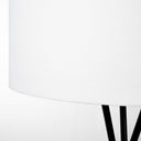 Tripod Floor Lamp With White Fabric Drum Shade - Black - HomeRoots - Floor Lamps - Elite Enclave Home