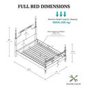 Beckett - Full Turned Wood Spindle Bed - Antique Cream - Madison Park Signature - Platform Beds - Elite Enclave Home