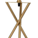 Contemporary Geo Table Lamp With White Shade - Gold
