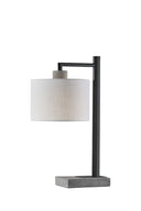 Metal Novelty Table Lamp With White Empire Shade - Gray - HomeRoots - Table Lamps - Elite Enclave Home