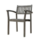 Distressed Stacking Armchairs (Set of 2) - Dark Gray