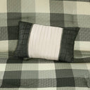 Ridge - King 7 Piece Herringbone Comforter Set - Gray