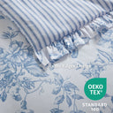 Adele - King 5 Pieces Comforter Set With Decorative Pillows - Blue