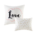 Raina - Twin Metallic Printed Comforter Set - Blush / Gold