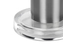 Acrylic Cylinder Table Lamp With Ivory Drum Shade - Silver Metallic - HomeRoots - Table Lamps - Elite Enclave Home