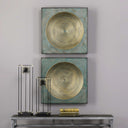 Sybil - Squares (Set of 2) - Antique Gold