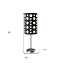 Metal Novelty Drum Shade - Black And White