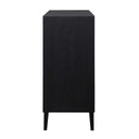 Andrei - Teak Root 2 Door Cabinet - Black / Woodtone