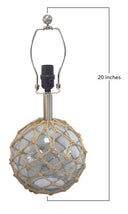 Glass Bedside Table Lamp - Clear Natural