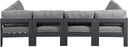 Nizuc - Outdoor Patio 6 Piece Modular Sectional With Gray Frame