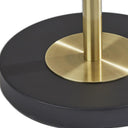 Torchiere Floor Lamp With White Globe Shade - Black - HomeRoots - Floor Lamps - Elite Enclave Home