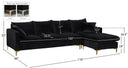 Naomi - Reversible Sectional - Meridian Furniture - Stationary Sectionals - Elite Enclave Home