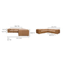 Form - Classic L Modular Leather Sectional - Light Brown - Moe's Home Collection - Stationary Sectionals - Elite Enclave Home