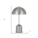 Metal Desk Table Lamp With Nickel Dome Shade - Nickel - HomeRoots - Table Lamps - Elite Enclave Home