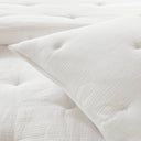 Breeze - Full/Queen Cotton Gauze Embroidered Quilt Set - White - Harbor House Blue - Bedding Sets - Elite Enclave Home