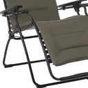 26" Steel Outdoor Zero Gravity Chair With Gray Cushion - Gray