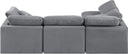 Indulge - Velvet 4 Piece Modular Sectional - Meridian Furniture - Stationary Sectionals - Elite Enclave Home
