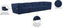 Miramar - 4 Seat Modular Sofa - Meridian Furniture - Stationary Sectionals - Elite Enclave Home