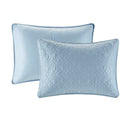 Quebec - Twin Reversible Coverlet Set - Blue