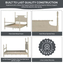 Beckett - Full Turned Wood Spindle Bed - Antique Cream - Madison Park Signature - Platform Beds - Elite Enclave Home