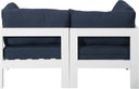 Nizuc - Outdoor Patio 2 Seat Modular Sofa With White Frame - Meridian Furniture - Stationary Sectionals- Elite Enclave Home