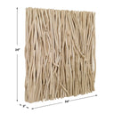 Gathered Teak - Square Bleached Wood Wall Decor - Beige
