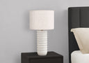 Cylinder Table Lamp With Drum Shade - Cream - HomeRoots - Table Lamps - Elite Enclave Home