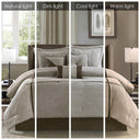 Dallas - Queen - Piece Comforter (Set of 7) - Taupe