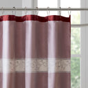 Serene - Embroidered Floral Shower Curtain - Red - Madison Park - Shower Curtains - Elite Enclave Home