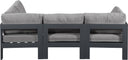 Nizuc - Outdoor Patio 4 Piece Modular Sectional With Gray Frame