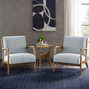 Novak - Mid - Century Modern Accent Armchair (Set of 2) - Light Blue - INK+IVY - Chair Sets - Elite Enclave Home
