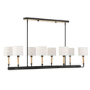 Franconia - 8 Light Pendant - Black / White - Uttermost - Pendant Lighting- Elite Enclave Home
