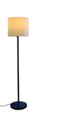 Traditional Shaped Floor Lamp With Drum Shade - Black / White - HomeRoots - Floor Lamps - Elite Enclave Home