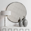 Junius - Round Mirror - Antique White