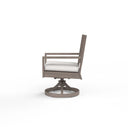 Laguna - Swivel Dining Chair, No Welt - Canvas Flax / Gray