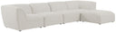Miramar - 5 Piece Modular Sectional - Meridian Furniture - Stationary Sectionals - Elite Enclave Home