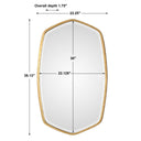 Duronia - Mirror - Antiqued Gold