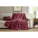 Windom - Lightweight Down King Alternative Blanket With Satin Trim - Burgundy