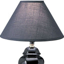 10" x 10" x13" Ceramic Bedside Table Lamp With Black Shade - Black