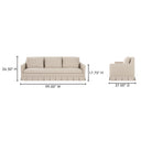 Pellicano - Sofa - Beige Stripe - Moe's Home Collection - Stationary Sofas - Elite Enclave Home