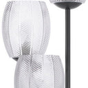 Three Light Traditional Shaped Floor Lamp With Clear Transparent Glass Novelty Shade - Black - HomeRoots - Floor Lamps - Elite Enclave Home
