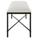 Avenham - Black Framed Bench - White