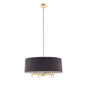 Presidio - 5 - Light Black Drum Shade Chandelier - Gold / Black - Hampton Hill - Chandeliers - Elite Enclave Home
