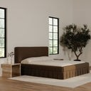 Maren - King Bed - Dark Brown - Moe's Home Collection - Upholstered Beds - Elite Enclave Home