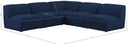 Miramar - 5 Piece Modular Sectional - Meridian Furniture - Stationary Sectionals - Elite Enclave Home