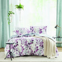 Gabby - Full/Queen Reversible Floral Botanical Seersucker Comforter Set - Plum/Gray - Super Listing - Comforters & Sets - Elite Enclave Home