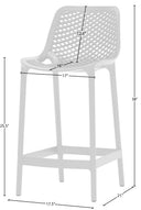 Mykonos - Outdoor Patio Stool (Set of 2) - Meridian Furniture - Stool Sets - Elite Enclave Home