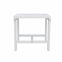 Square Solid Wood Outdoor Side Table - White
