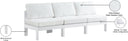 Nizuc - Outdoor Patio 3 Seat Armless Modular Sofa With White Frame - Meridian Furniture - Stationary Sectionals- Elite Enclave Home